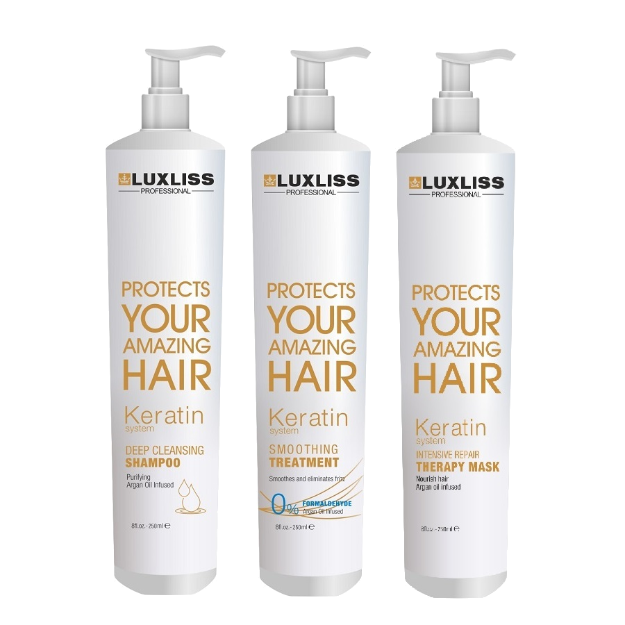 Набор биопластика для кератинового выпрямления волос Luxliss (без запаха, без альдегидов и кислот) 0% 200 мл купить интернет-магазине profcosmetic.ru.com