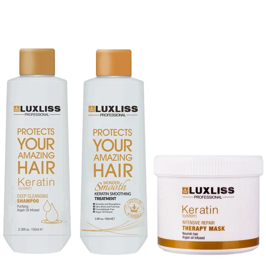 Набор кератина для выпрямления волос Luxliss BIO MAX EFFECT (нанопластика, без альдегидов и запаха) 100 мл купить интернет-магазине profcosmetic.ru.com